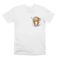 Sloth In A Pocket Unisex Premium T-Shirt VTM0043