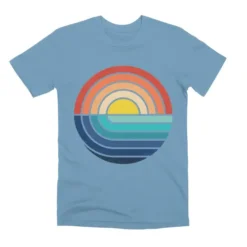 Sunset And Waves Unisex Premium T-Shirt VTM0048
