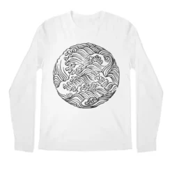 Ha Bun Shu Waves Refined Premium Long Sleeve T-Shirts VTM0162