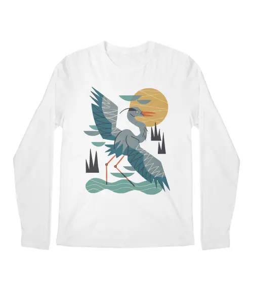 Stretching Heron Premium Long Sleeve T-Shirts VTM0200