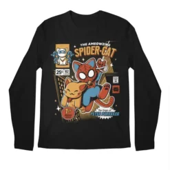 Spider Cat Premium Long Sleeve T-Shirts VTM0211