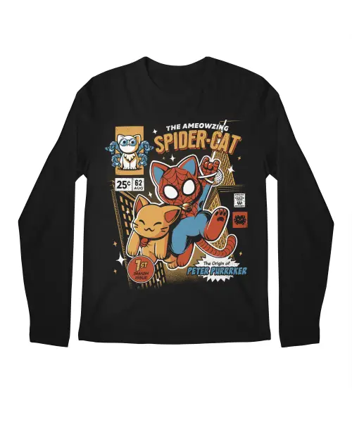 Spider Cat Premium Long Sleeve T-Shirts VTM0211