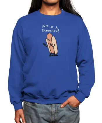 Am I A Sandwich? - White Text Variant Premium Sweatshirt VTM0336