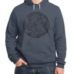 Ha Bun Shu Waves Refined Classic Pullover Hoodie VTM0417