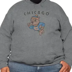 Vintage Chicago Bears Mascot Classic Pullover Hoodie VTM0463
