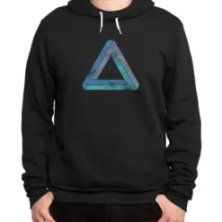 Optical Illusions-Blue Classic Pullover Hoodie VTM0513