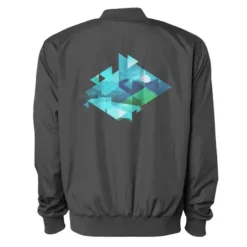 Geometric Landscape Bomber Jacket VTM0558