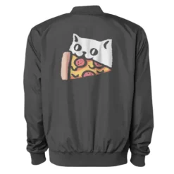 White Cat Pizza Bomber Jacket VTM0614