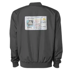 Opossum California Driver'S License Bomber Jacket VTM0626