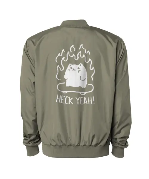 Heck Yeah Skater Cat Bomber Jacket VTM0646