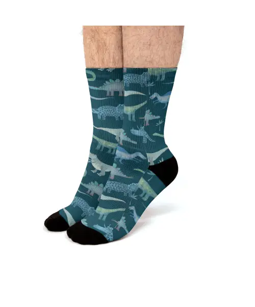 Dinosaurs Dark Fit Crew Socks VTM0659