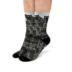 Suspicious Cats Fit Crew Socks VTM0675