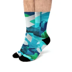 Geometric Landscape Fit Crew Socks VTM0697