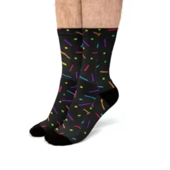 Colorful Random Sprinkles Celebrations, Candies Decorative Fit Crew Socks VTM0700