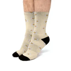 Smiley Flower Fit Crew Socks VTM0709