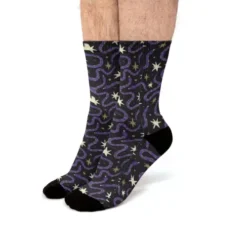 Serpents And Sparkles Pattern Fit Crew Socks VTM0711