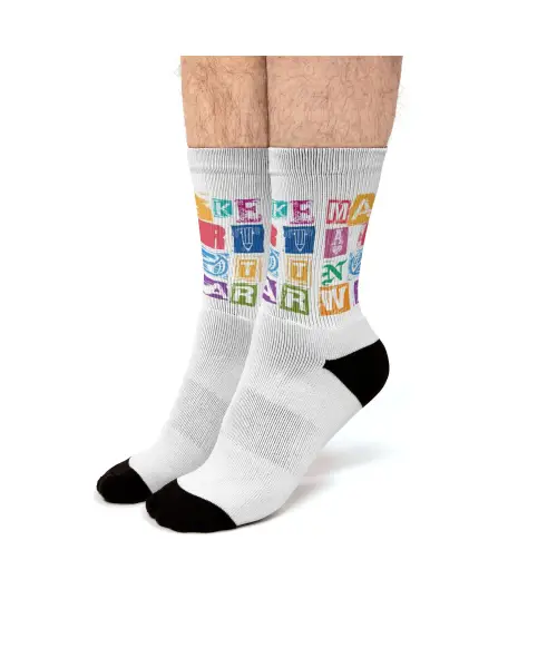 Make Art, Not War Fit Crew Socks VTM0721