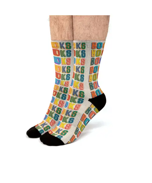 Books Books Books Fit Crew Socks VTM0726