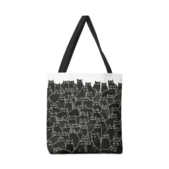 Suspicious Cats Canvas Tote Bags VTM0798