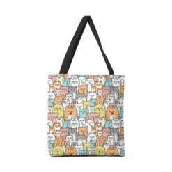 Suspicious Meow Canvas Tote Bags VTM0801