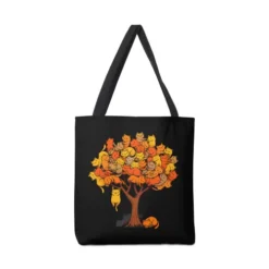 Cat Tree Canvas Tote Bags VTM0812
