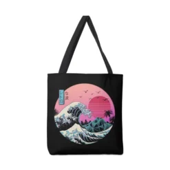The Great Retro Wave Canvas Tote Bags VTM0826