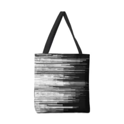 White Noise Canvas Tote Bags VTM0829