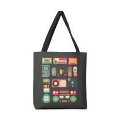 Retro Technology Canvas Tote Bags VTM0834