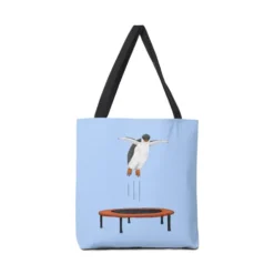 Penguin On A Trampoline Canvas Tote Bags VTM0849