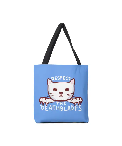 Strange Planet Special Product: Respect The Death Blades (Blue) Canvas Tote Bags VTM0864