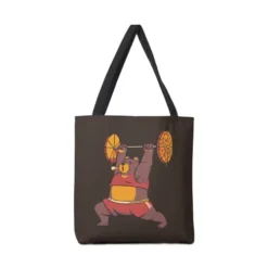 Squat Bear Gym I Love To Eat Pizza Canvas Tote Bags VTM0888