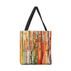 Fusion Autumn (Vertical Version) Canvas Tote Bags VTM0893