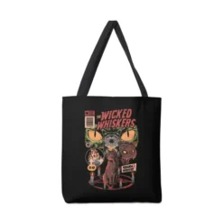 Wicked Whiskers - Dark Horror Movie Cat Poster Gift Canvas Tote Bags VTM0894