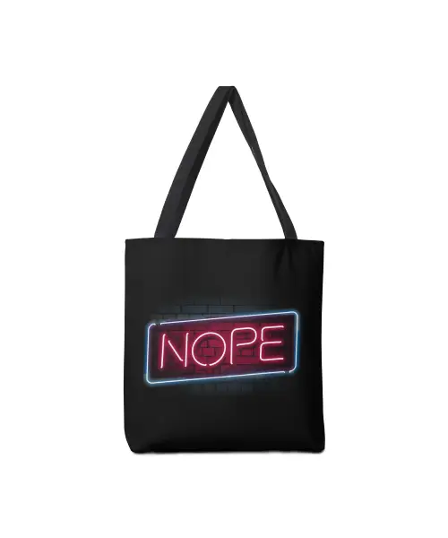 Nope - Neon Lights Canvas Tote Bags VTM0898