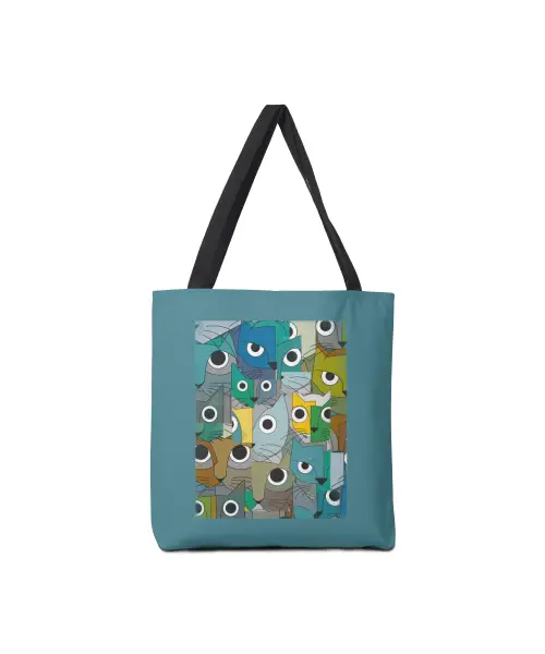 Cubicats Remix Canvas Tote Bags VTM0900
