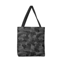 Catmouflage Dark Black Army Camo Pattern For Cat Lovers Canvas Tote Bags VTM0906