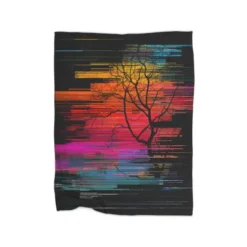 Sunset Fusion (Lone Tree Version) Premium Fleece Blanket VTM0916