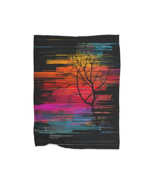 Sunset Fusion (Lone Tree Version) Premium Fleece Blanket VTM0916