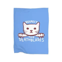 Strange Planet Special Product: Respect The Death Blades (Blue) Premium Fleece Blanket VTM0921