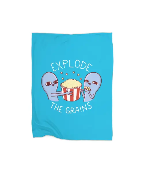 Strange Planet Special Product: Explode The Grains Premium Fleece Blanket VTM0933