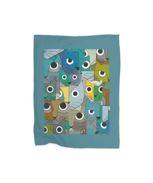 Cubicats Remix Premium Fleece Blanket VTM0936