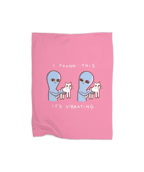 Strange Planet Special Product: I Found This It's Vibrating Premium Fleece Blanket VTM0938