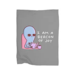 Strange Planet Special Product: I Am A Beacon Of Joy Premium Fleece Blanket VTM0942