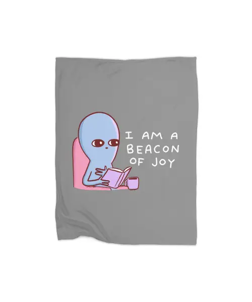 Strange Planet Special Product: I Am A Beacon Of Joy Premium Fleece Blanket VTM0942