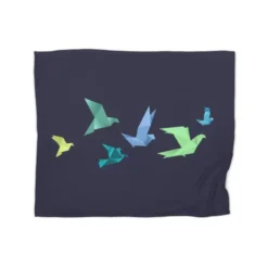 Migration Of Paper Birds Premium Fleece Blanket VTM0943