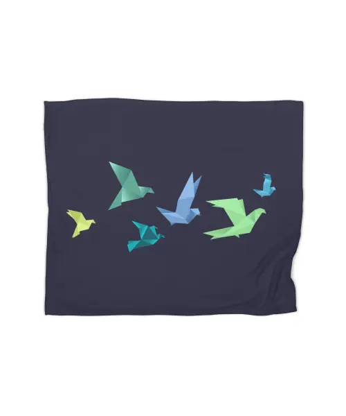 Migration Of Paper Birds Premium Fleece Blanket VTM0943