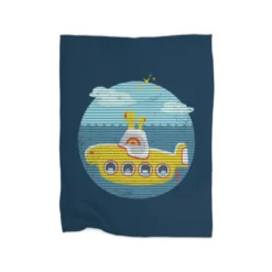 Yellow Submarine Premium Fleece Blanket VTM0947