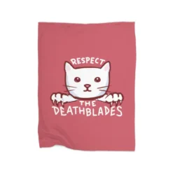 Strange Planet Special Product: Respect The Death Blades (Red) Premium Fleece Blanket VTM0957
