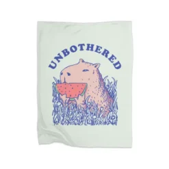 Unbothered Capybara Premium Fleece Blanket VTM0966