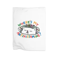 Where's My Antihistamine Cat Premium Fleece Blanket VTM0967